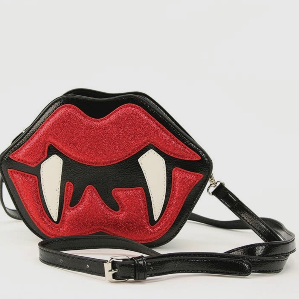 Vampire Mouth Cross Body Bag. Halloween Purse